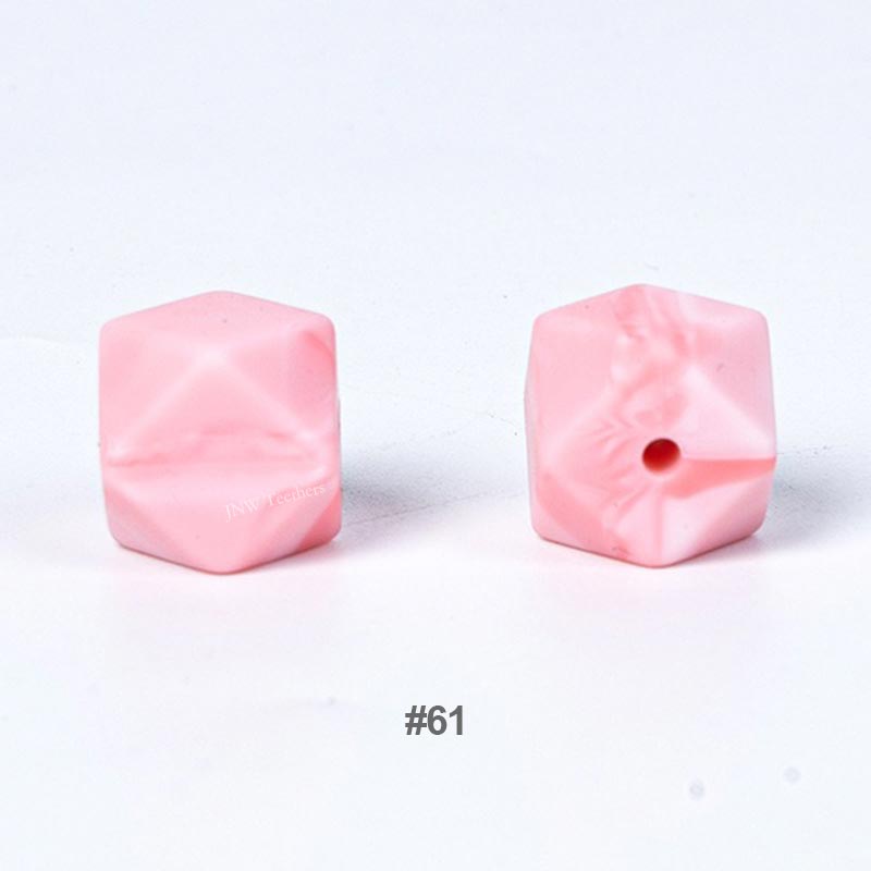 20pcs 14mm Silicone Hexagon Beads