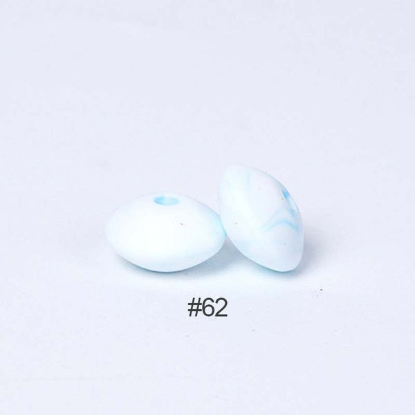 Perles en silicone en forme de soucoupe de 12 mm