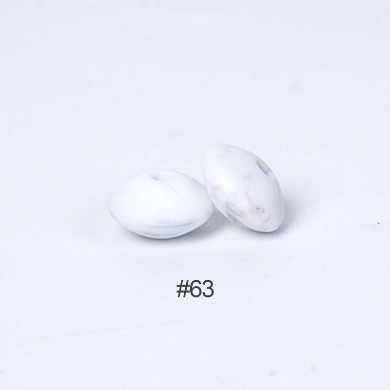 Perles en silicone en forme de soucoupe de 12 mm