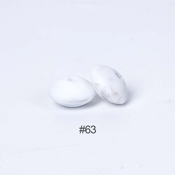 Perles en silicone en forme de soucoupe de 12 mm