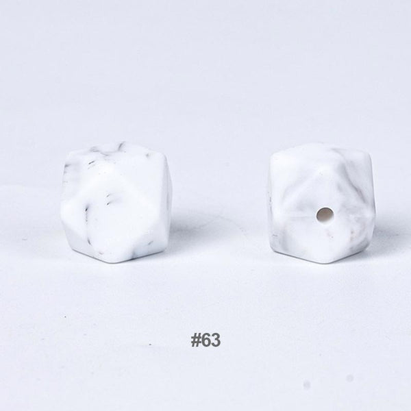 10pcs 17mm Silicone Hexagon Beads