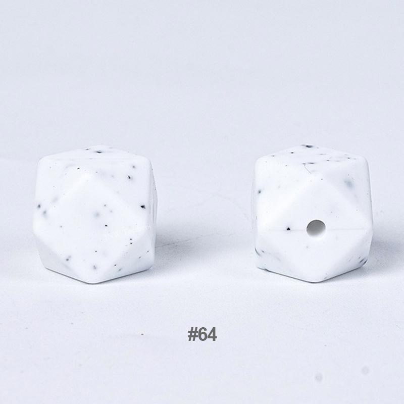 10pcs 17mm Silicone Hexagon Beads