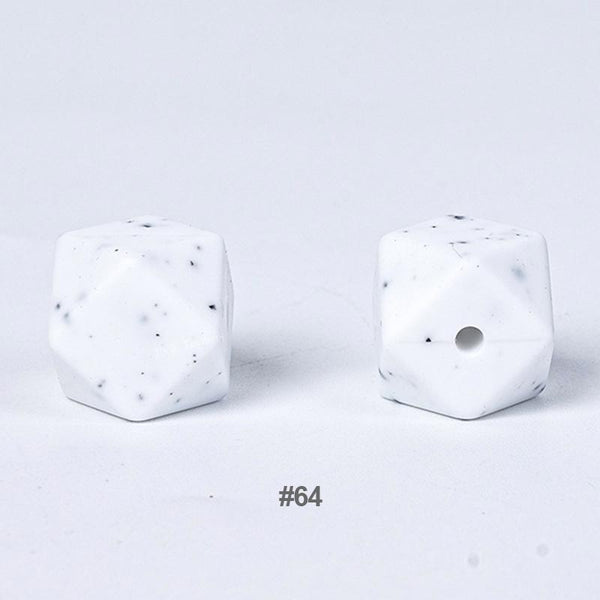 10pcs 17mm Silicone Hexagon Beads