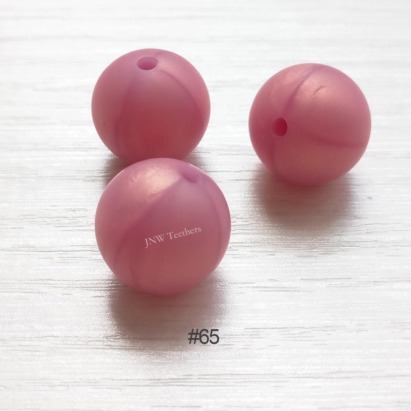 65 Dark pearl pink silicone round beads 9mm 12mm 15mm

