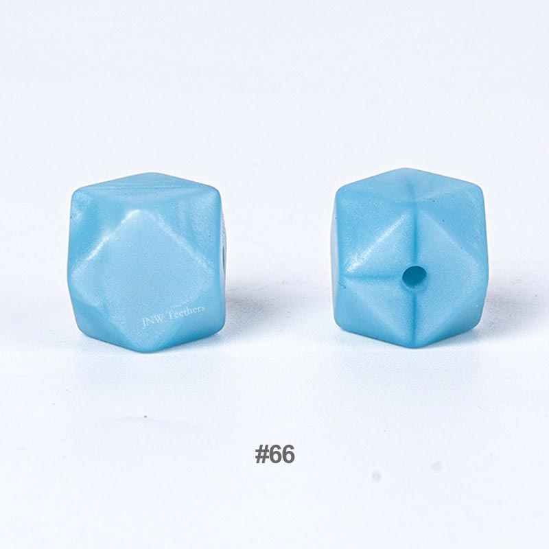 10pcs 17mm Silicone Hexagon Beads