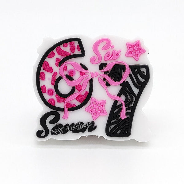 Number Sixty-Seven Celebration Silicone Focal Beads