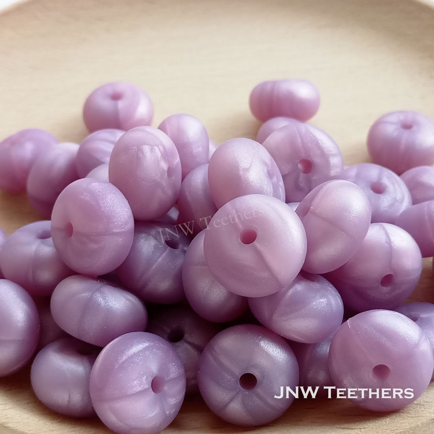 14mm Silicone Abacus - Pearl Purple