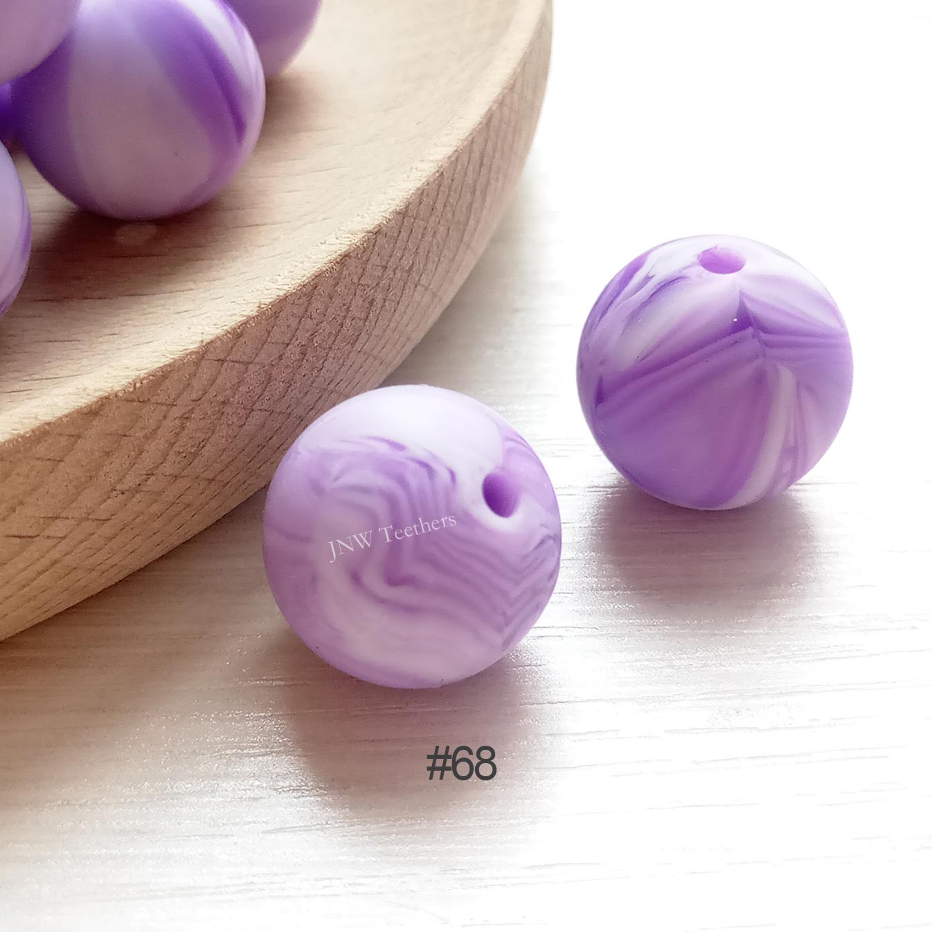 68 Marble purple silicone round beads 9mm 12mm 15mm

