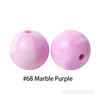 JNWTeethers 12mm silicone round beads marble purple