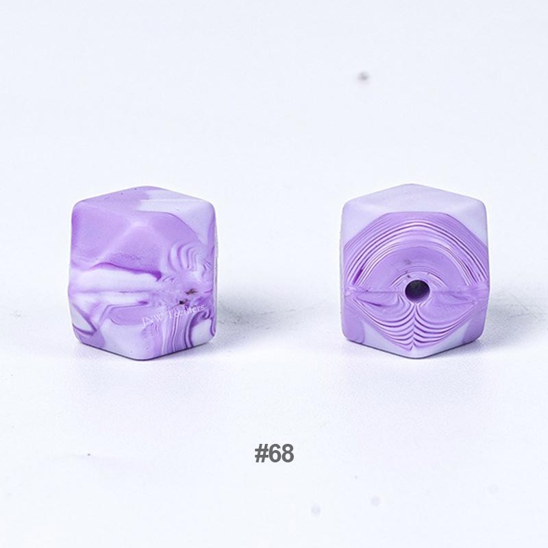 10pcs 17mm Silicone Hexagon Beads