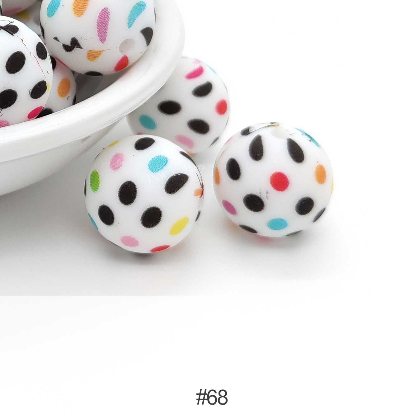 Silicone Print Beads #68