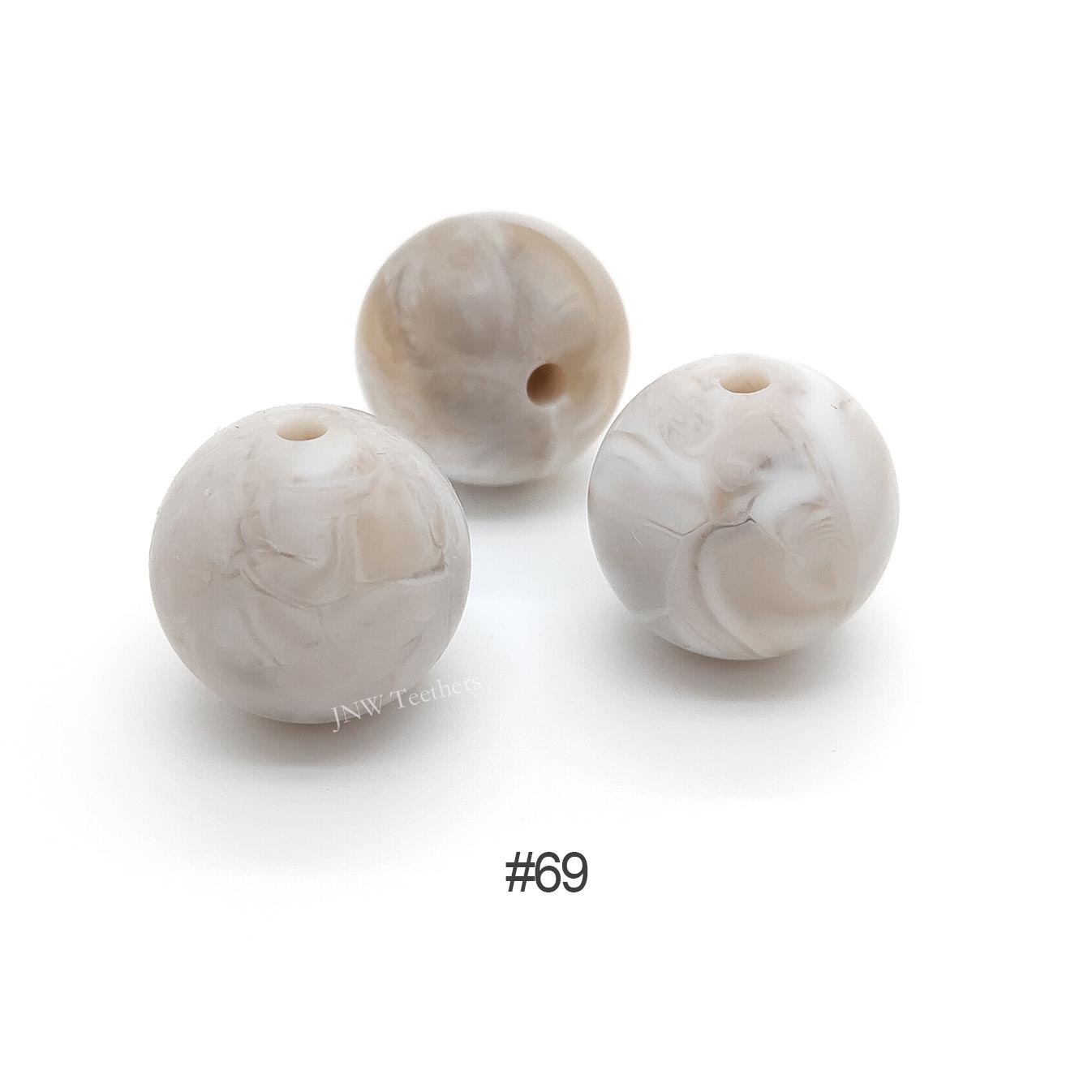 69 Marble caramel silicone round beads 9mm 12mm 15mm
