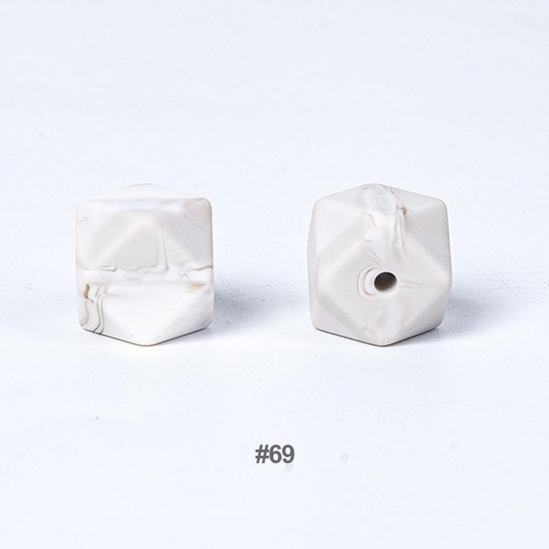 10pcs 17mm Silicone Hexagon Beads
