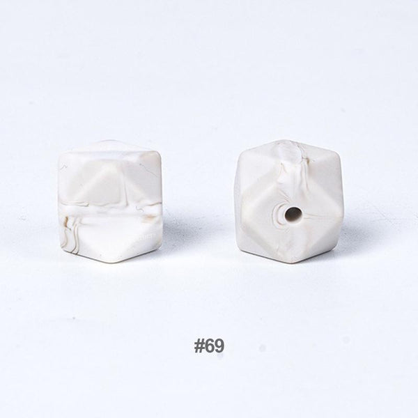 10pcs 17mm Silicone Hexagon Beads