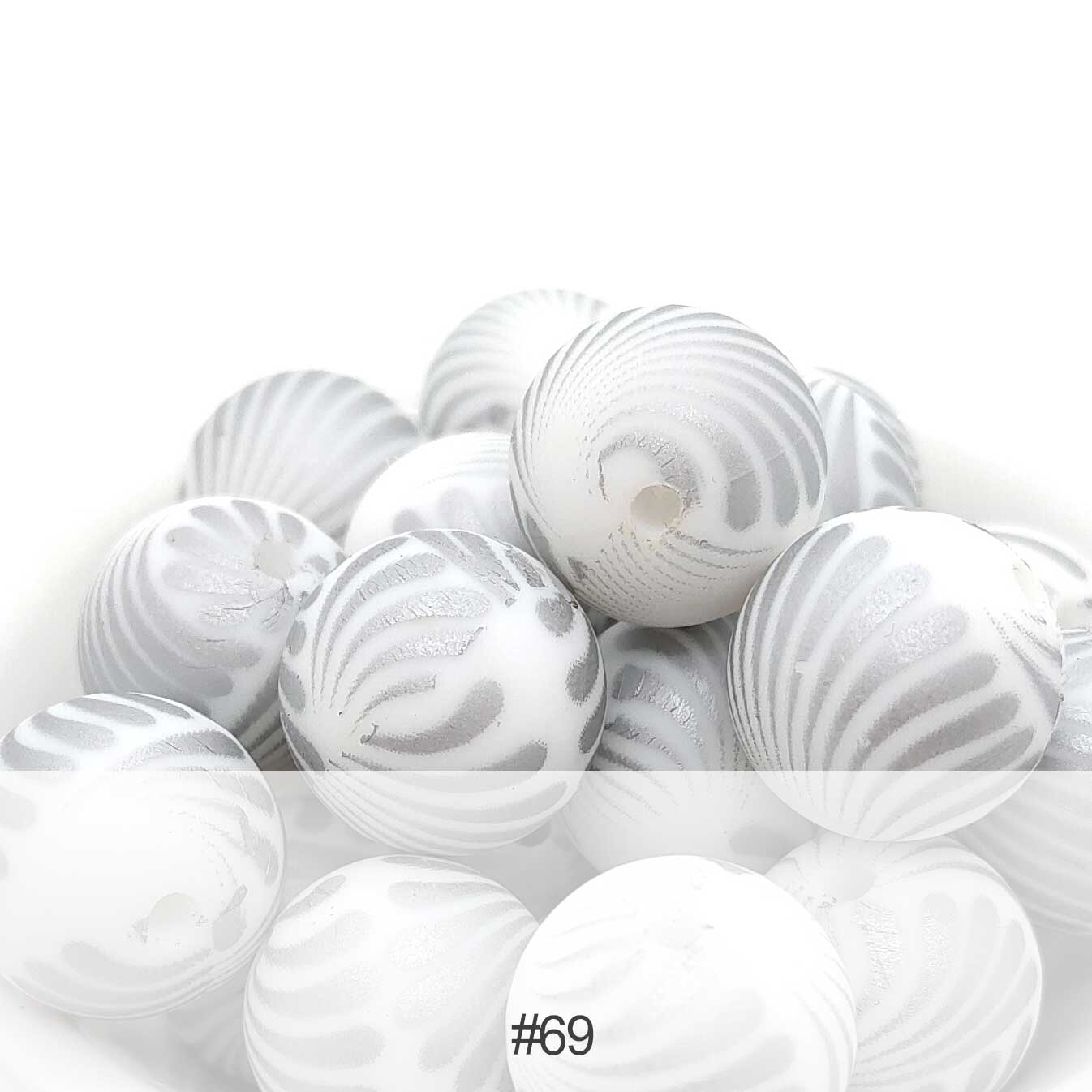 Silicone Print Beads #69