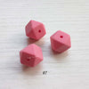 14mm &17mm  Baby Pink Silicone Hexagon Beads