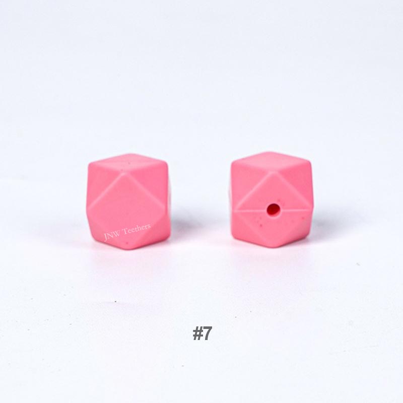 20pcs 14mm Silicone Hexagon Beads