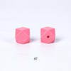 20pcs 14mm Silicone Hexagon Beads