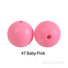 JNWTeethers 9mm silicone round beads baby pink
