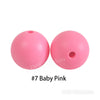 JNWTeethers 12mm silicone round beads baby pink