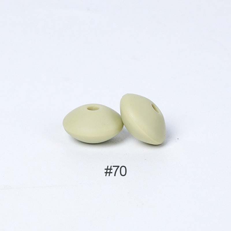 Perles en silicone en forme de soucoupe de 12 mm