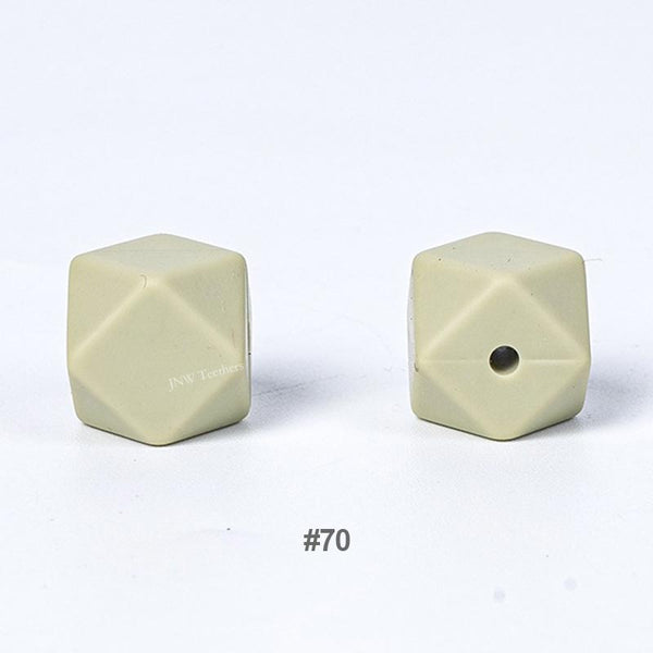 10pcs 17mm Silicone Hexagon Beads