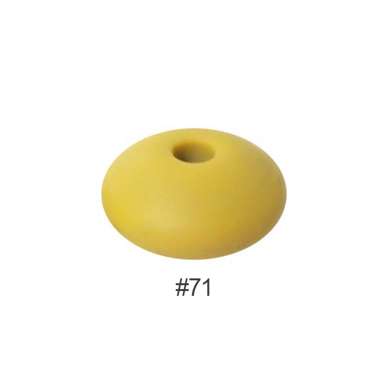 Perles en silicone en forme de soucoupe de 12 mm