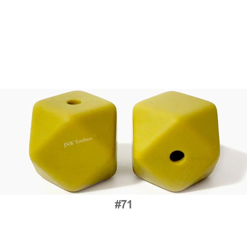 10pcs 17mm Silicone Hexagon Beads