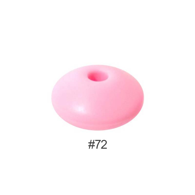 Perles en silicone en forme de soucoupe de 12 mm