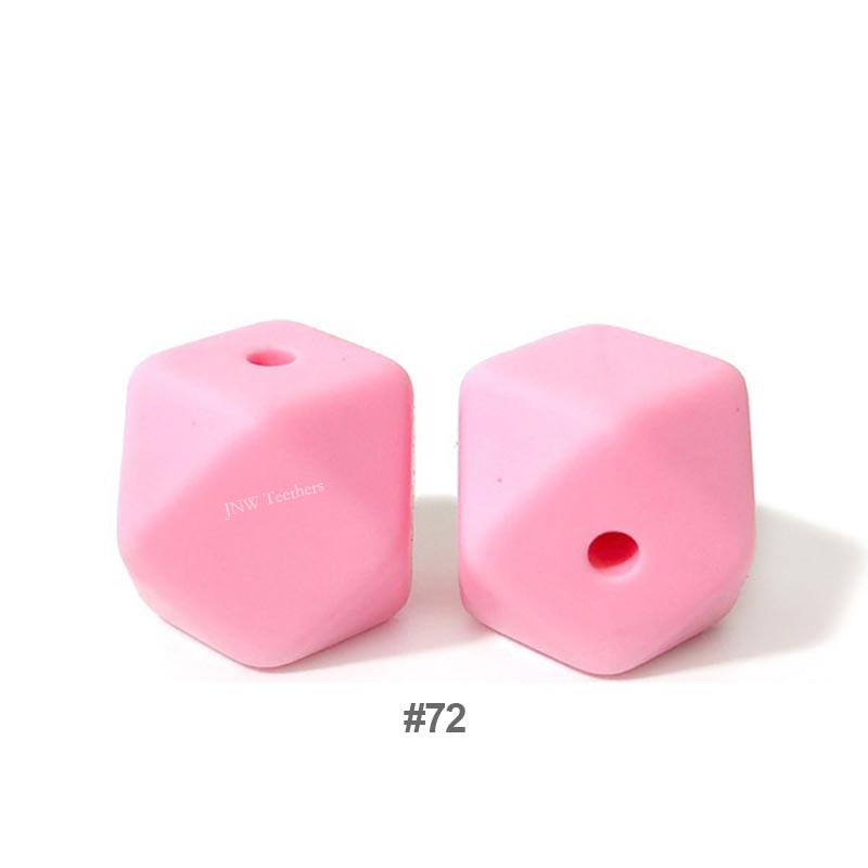 10pcs 17mm Silicone Hexagon Beads