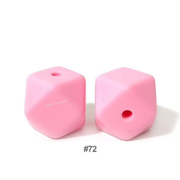 10pcs 17mm Silicone Hexagon Beads