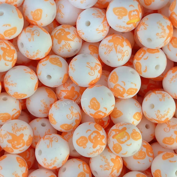 15mm Silicone Print Beads #7222