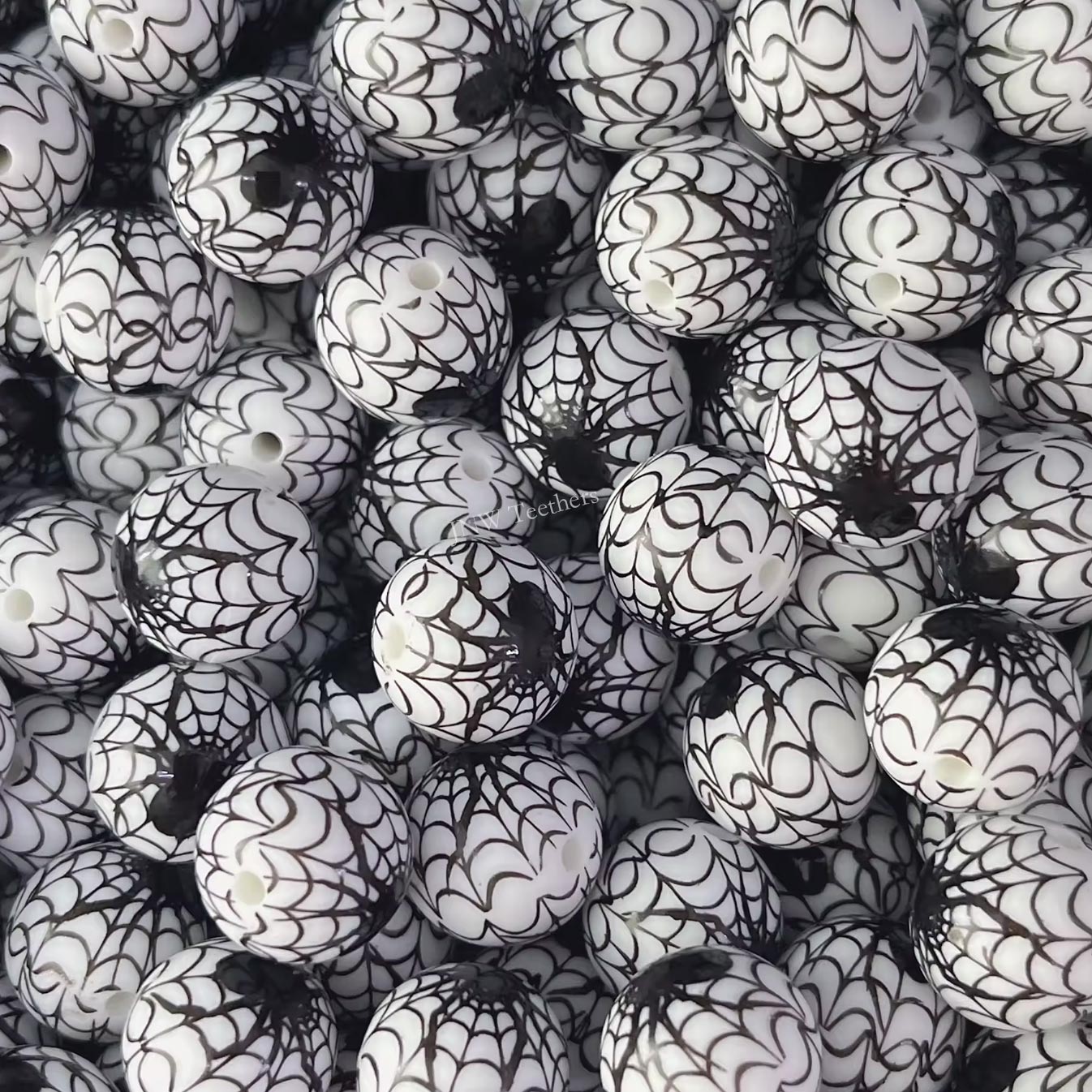 15mm Silicone Print Beads #7236
