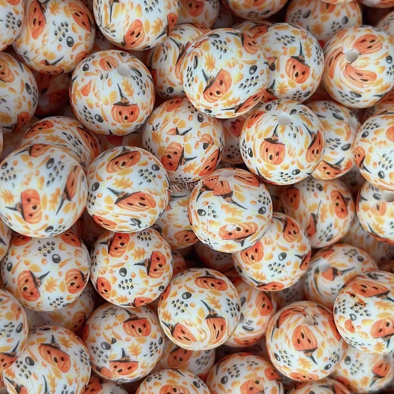 15mm Silicone Print Beads #7237