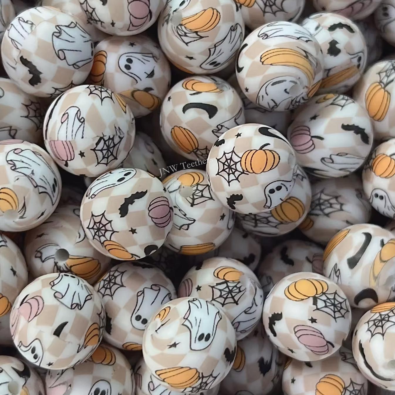 15mm Silicone Print Beads #7239