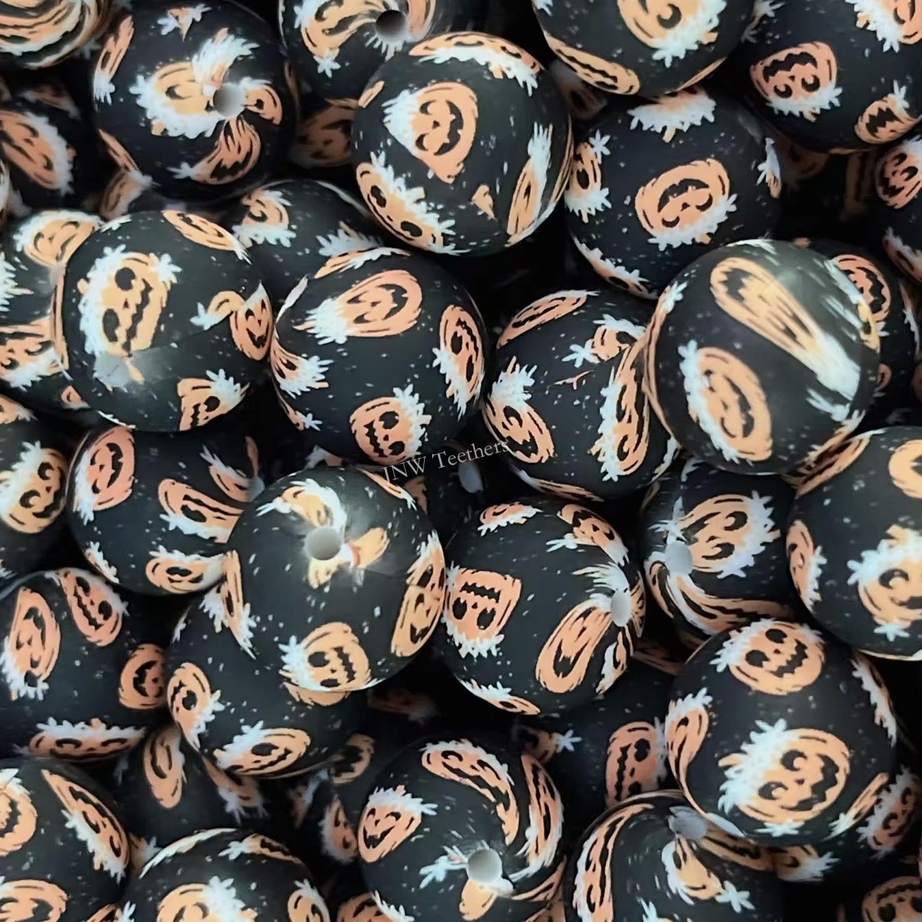 15mm Silicone Print Beads #7242