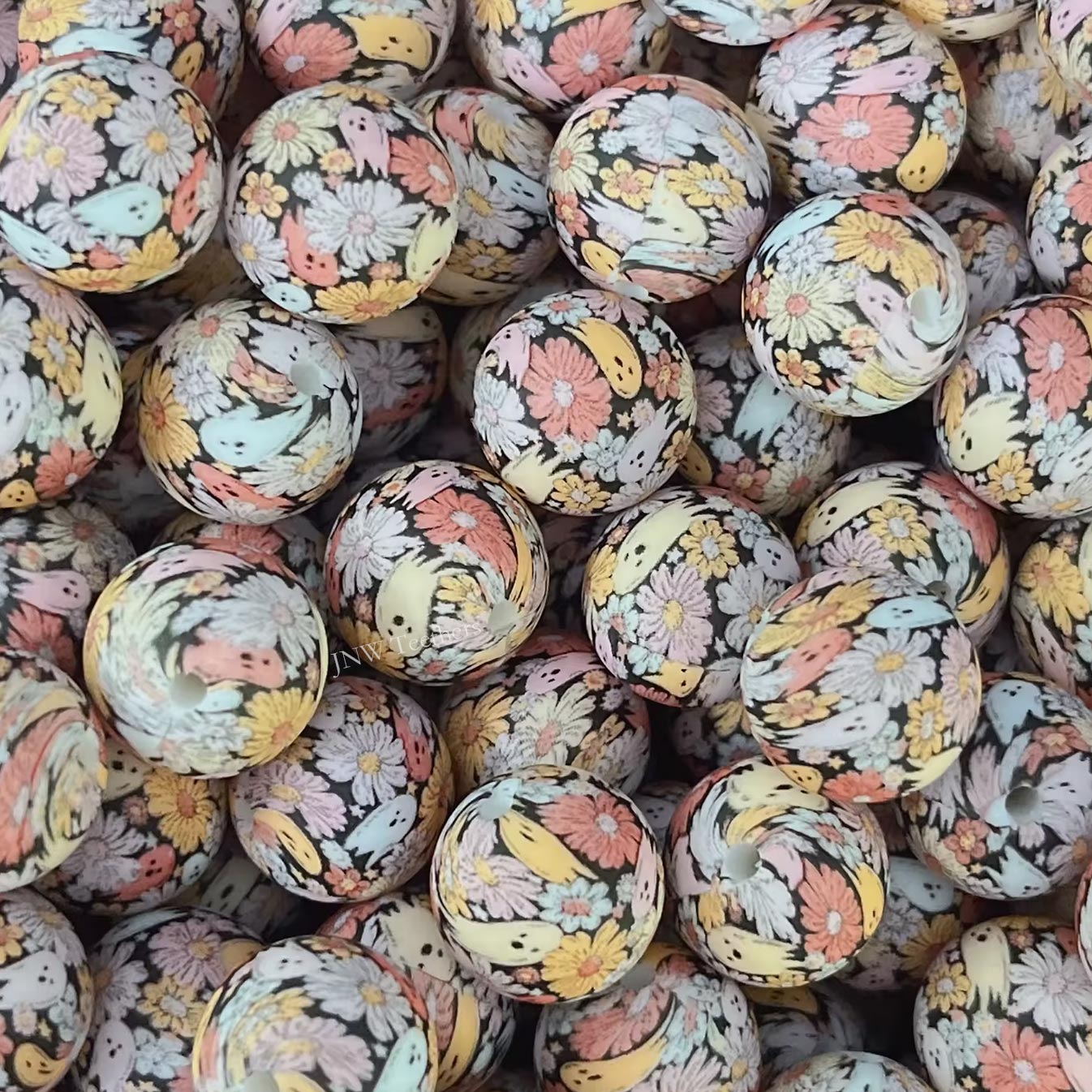 15mm Silicone Print Beads #7247