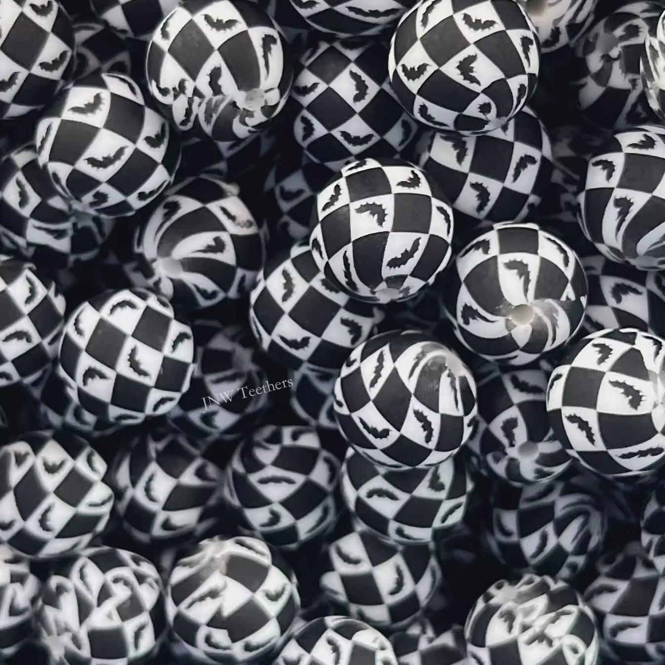 15mm Silicone Print Beads #7248