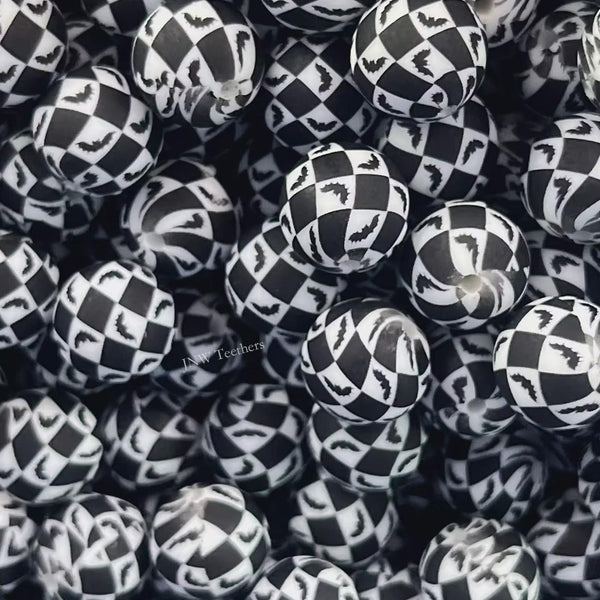 15mm Silicone Print Beads #7248