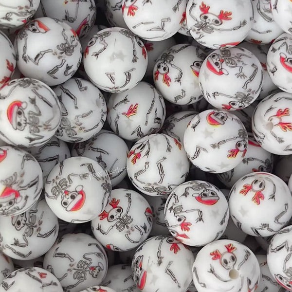 15mm Silicone Print Beads #7250