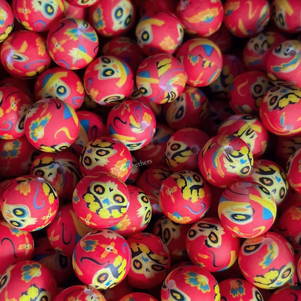 15mm Silicone Print Beads #7253