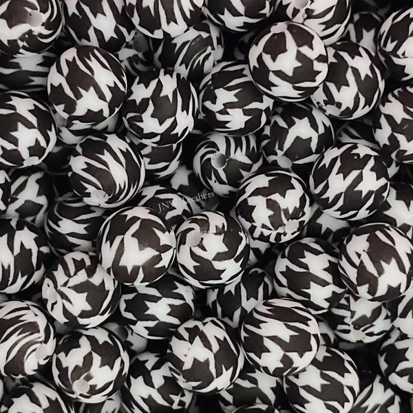 15mm Silicone Print Beads #7256