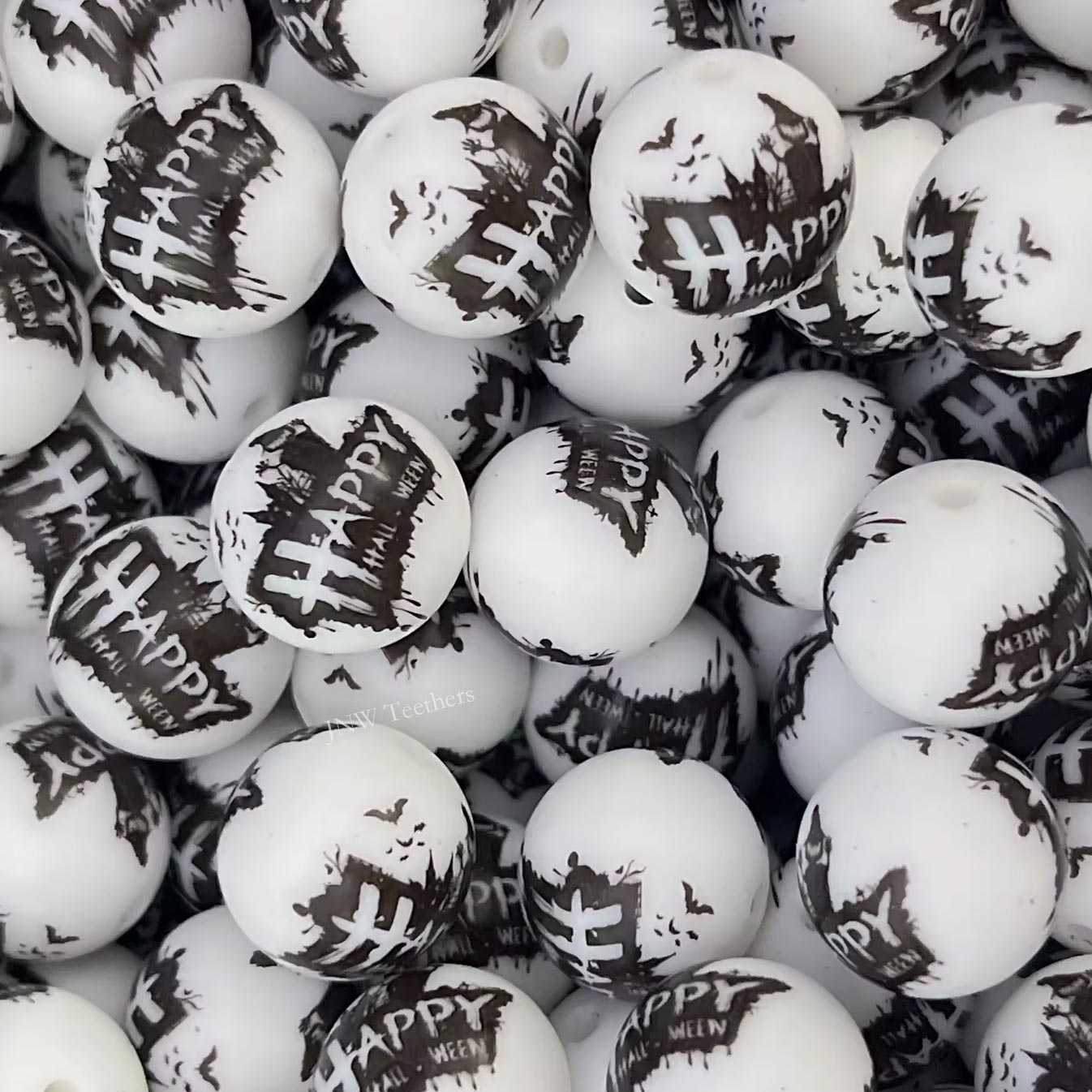 silicone balls 15mm printed  wholesale  happy