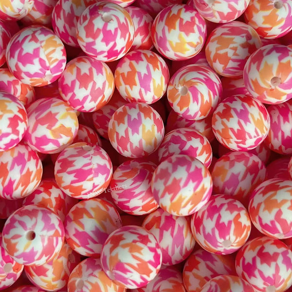 silicone balls 15mm printed  wholesale  pinkj