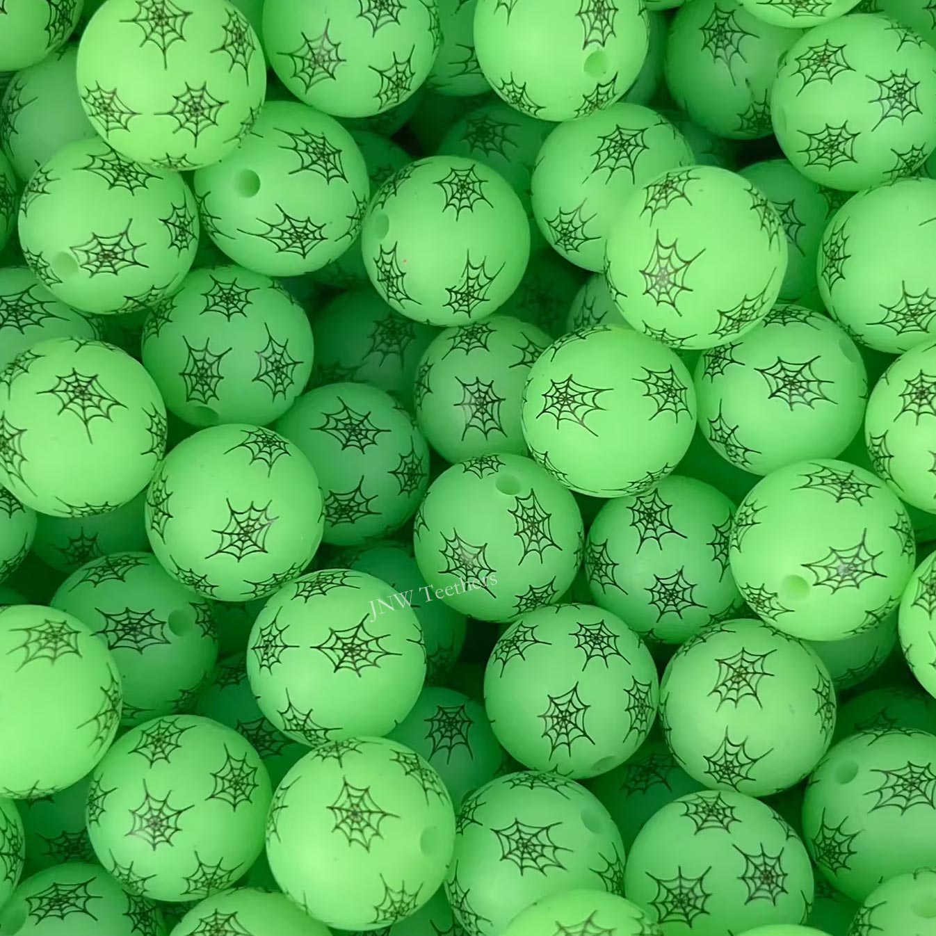 15mm silicone round beads wholesale green