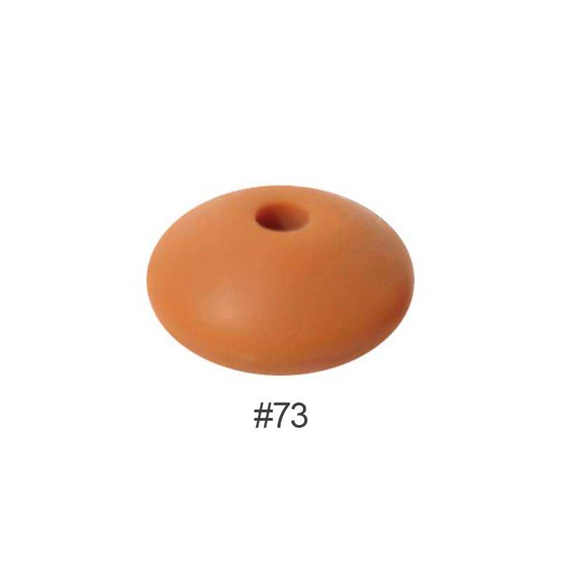 Perles en silicone en forme de soucoupe de 12 mm