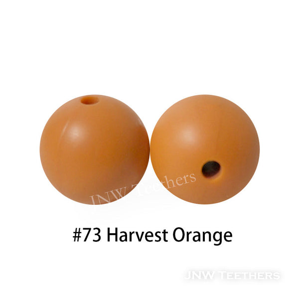 JNWTeethers 12mm silicone round beads harvest orange