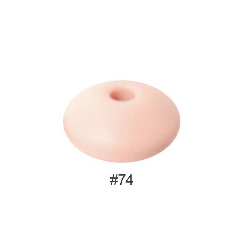 Perles en silicone en forme de soucoupe de 12 mm