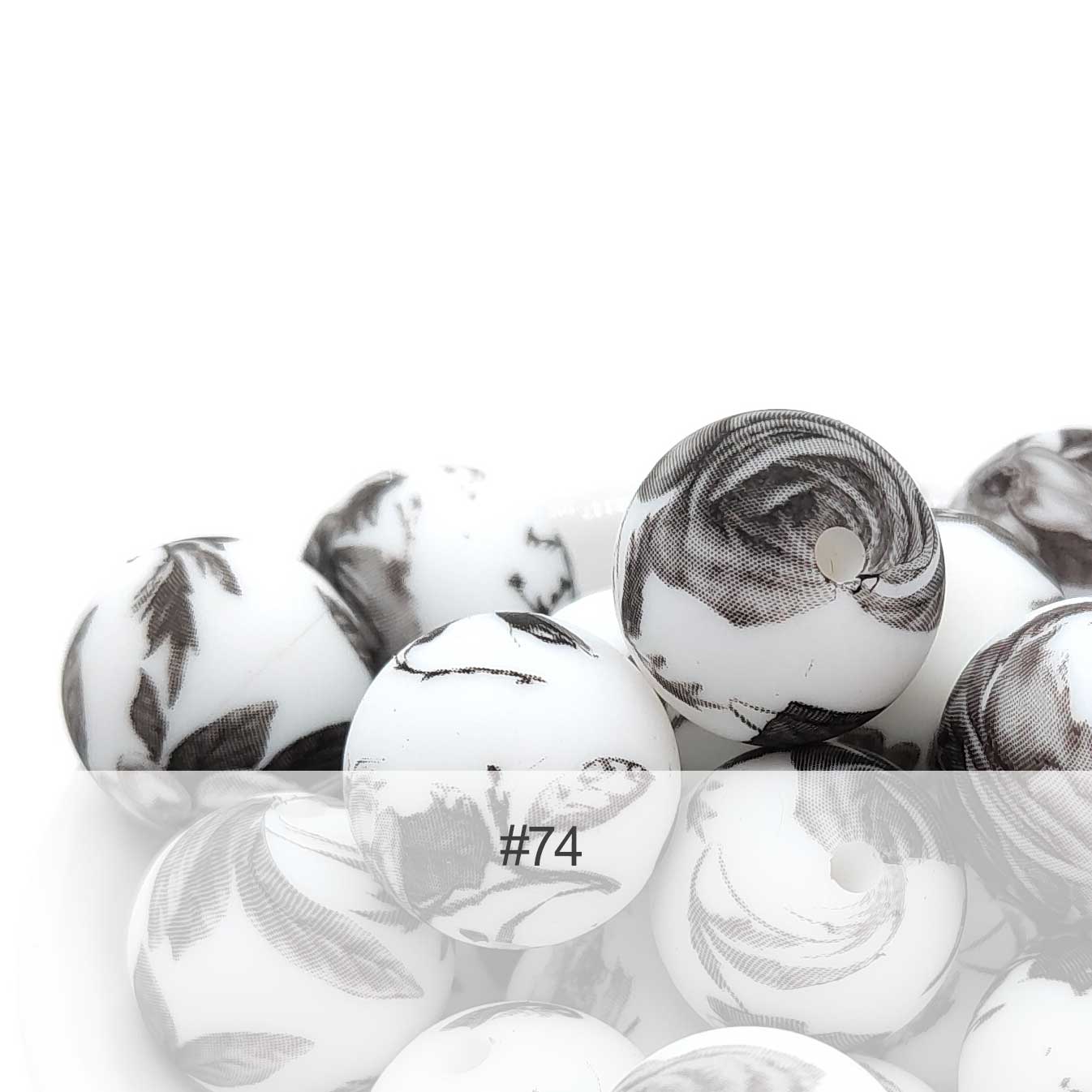 Silicone Print Beads #74