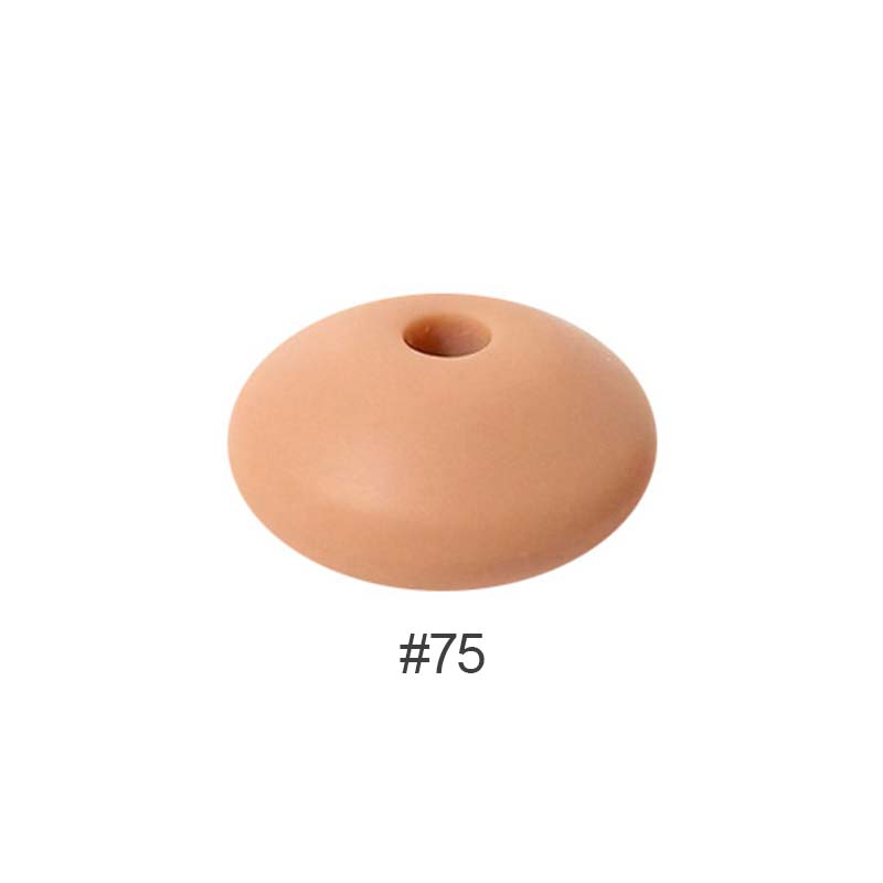 Perles en silicone en forme de soucoupe de 12 mm